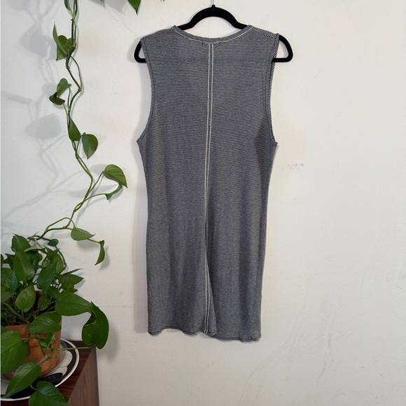 Rag and Bone Light Striped Jersey Weight Mini Linen Blend VNeck Dress d - Picture 9 of 11